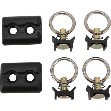 Système d'arrimage de voie en L, Kit de points d'ancrage de Rail en alliage d'aluminium pour remorque de lit de camion ATV UTV moto Dirt Bike (1/5)
