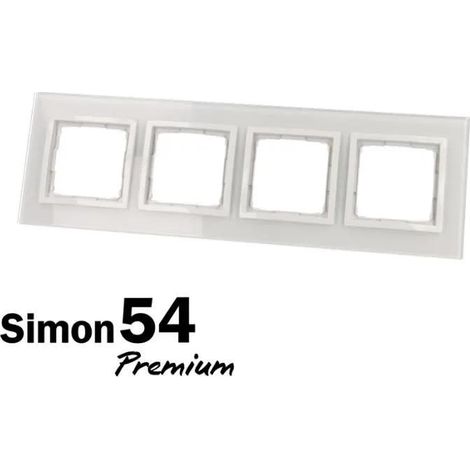 Kontakt-Simon Simon 54 Nature Rahmen aus perlmuttweißem Glas