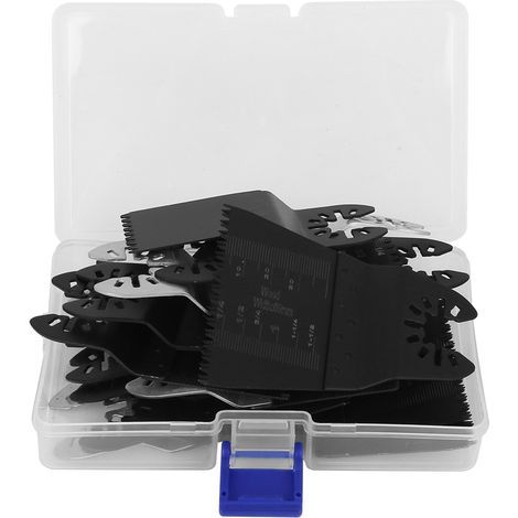 Set of 20 high-carbon steel oscillating saw blades for cutting plastics, wood, and soft metals (1/5)
