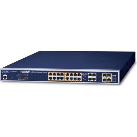 Planet GS-4210-16P4C: conmutador de red gestionado Gigabit Ethernet (10/100/1000) de capas 2 y 4 con conexión Ethernet
