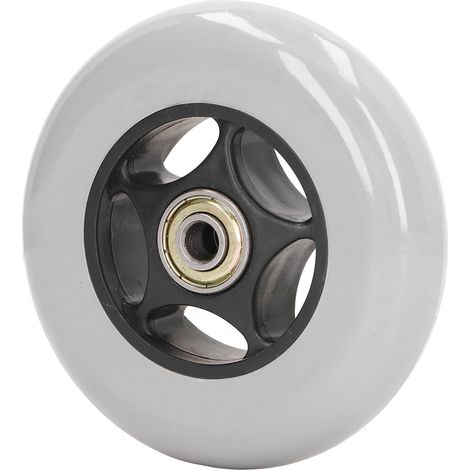 Roue de fauteuil roulant 4 pouces en caoutchouc silencieux, pièce de rechange pour déambulateur à roulettes, grise