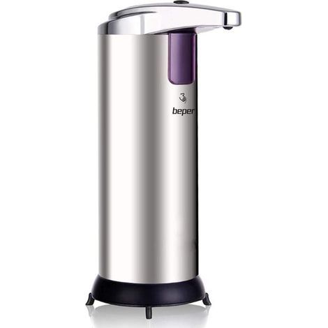 Dispenser di sapone automatico, acciaio/ABS, sensore a infrarossi, capacità serbatoio 250 ml, 3 impostazioni di flusso di erogazione, sistema antigoccia. (1/5)