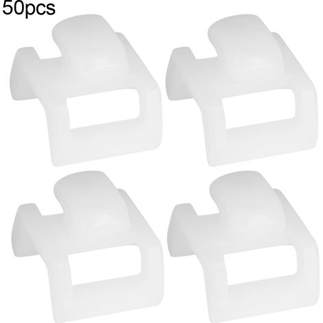 Lot de 50 attaches de câble à fixation par embase pour profilés aluminium standard européens (norme européenne 30).