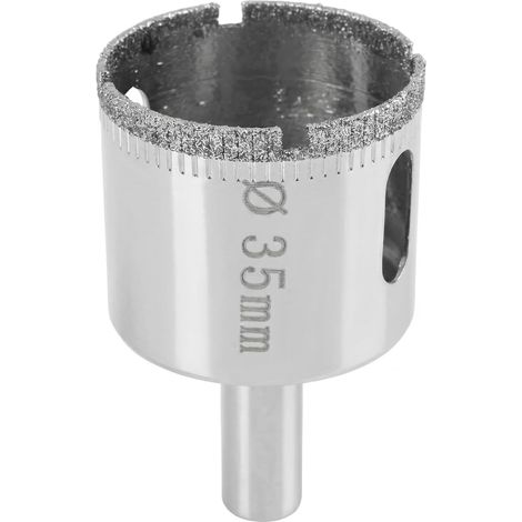 Scie cloche diamantée 35 mm – Foret trépan pour carrelage, granit, marbre, verre, céramique – Brasage sous vide – Foret de centrage inclus – Coupe nette (1/5)