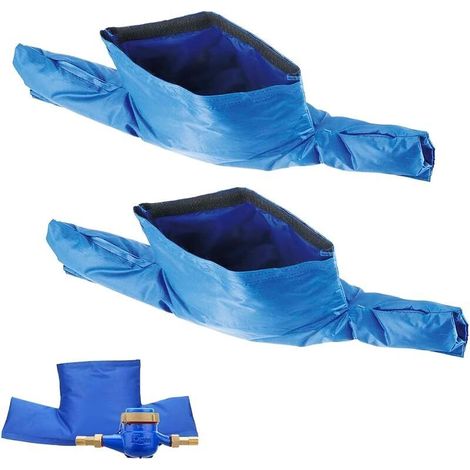 2 tapas aislantes para contador de agua, funda aislante extraíble, impermeable por ambos lados, protección universal contra heladas para tuberías de agua en invierno (55x25cm)