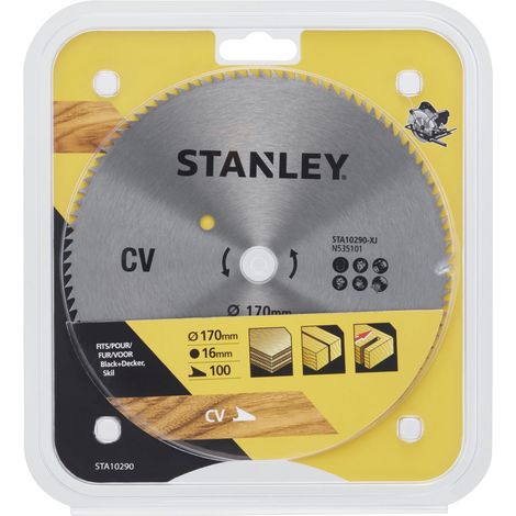 Hoja cromada ø 170x16 mm. 100 dientes  STANLEY STA10290-XJ