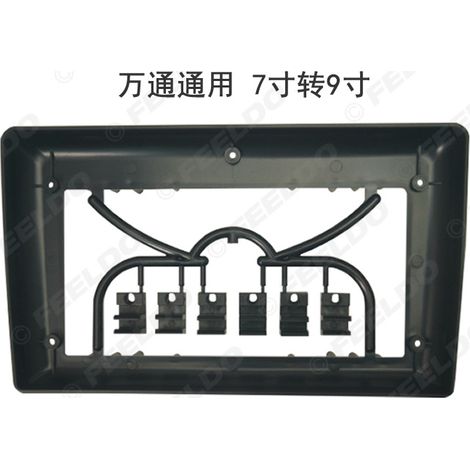 Universal frame for 7 to 9 inch Android widescreen, with integrated navigation panel and speaker. (1/5)