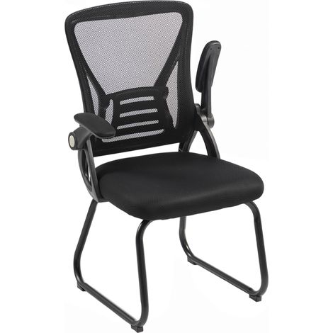 HOMCOM Office Chair with Mesh Backrest and Steel Legs, Black (1/5)