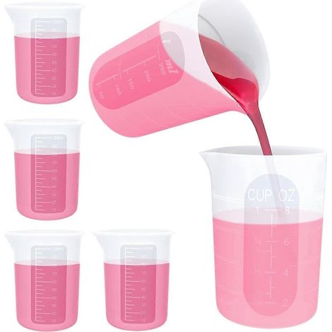 6-teiliges Silikon-Messbecher-Set – Epoxid-Mischbecher (1/5)