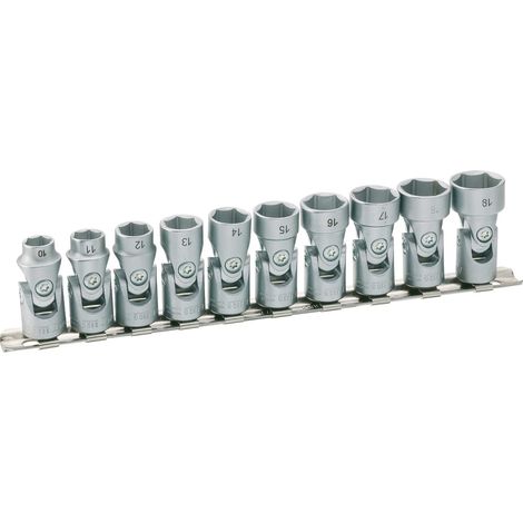 HAZET 6kt.-Gelenk-Steckschlüssel-Satz 880G/10H Vierkant hohl 10 mm (3/8 Zoll) (1/2)