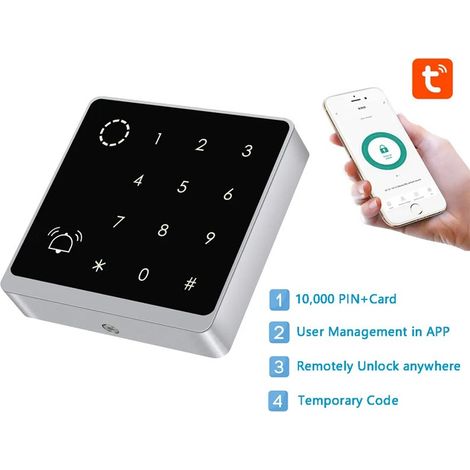 Tuya Sistema di Controllo Accessi Smart WiFi con Tastiera Integrata Impermeabile  Tastiera + Campanello