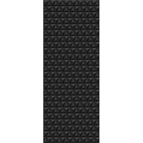 Panneau mural douche en alu-composite VIPANEL - Motif Décor Moderne Noir - Finition Velvet - 100x255cm (1/5)