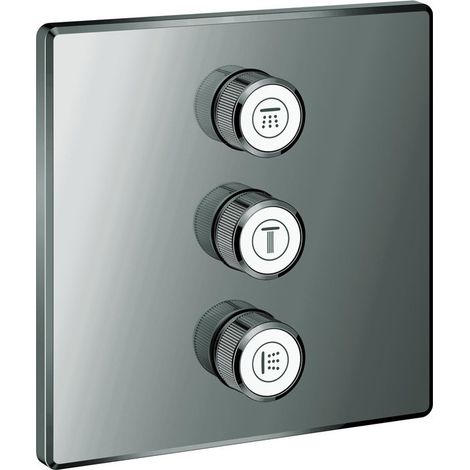 Grohe Grohtherm SmartControl - Grifo empotrado para 3 dispositivos, Hard Graphite 29127A00