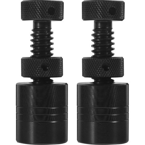 Lot de 2 Patins pour Cric à Vis 3 T en Acier Noir Support Stable et Opération Manuelle, pour Levage de Meubles et Équipements (1/5)