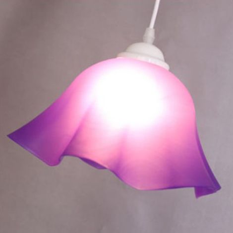 Plafonnier En Forme De Fleur Moderne Abat-jour Lustre Violet (1/5)