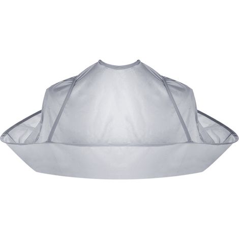 1 Cape de coiffure parapluie, ajustable, protection vêtements et sol, salon de coiffure, adulte et enfant