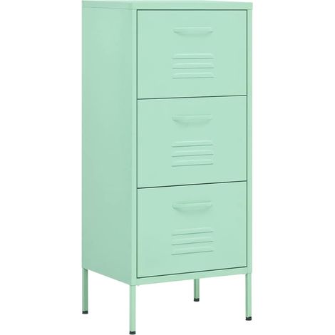 vidaXL Armario de almacenamiento acero verde mint 42,5x35x101,5 cm (1/2)