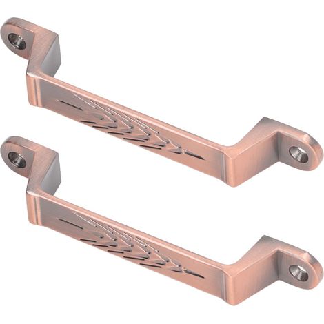 Lot de 2 poignées et tirettes en alliage d'aluminium pour portes coulissantes de grange, portails, armoires et placards, avec vis.