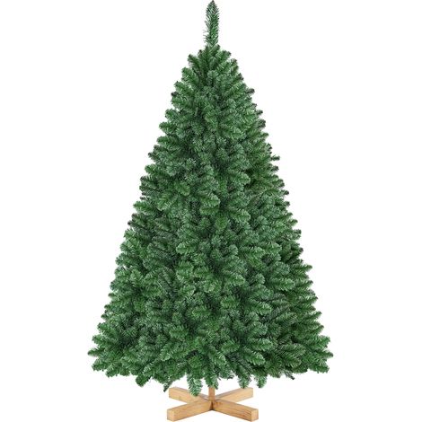 Yaheetech Albero di Natale Artificiale con Supporto in Metallo con Venature del Legno Albero di Natale Abete 152 cm