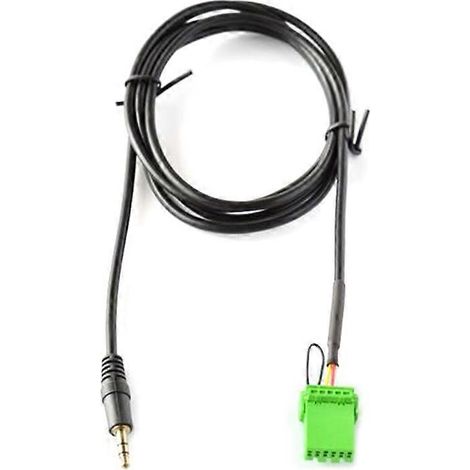 Câble auxiliaire 3,5 mm pour voiture, prise jack mâle ISO 6 broches, compatible avec les modèles Jazz Fit 2002-2006 (livraison directe). (1/5)