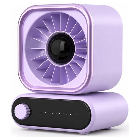 Mini ventilador de escritorio，Ventilador de mesa silencioso con oscilación automática，Ventilador USB para oficina，Ventilador portátil compacto (1/5)