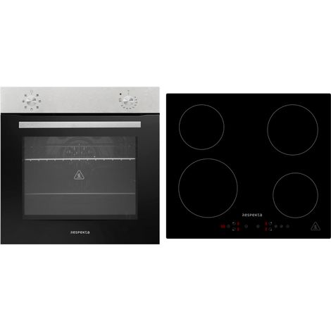 Backofen Herd Kochfeld Herdset Induktion 59 cm Einbau Timer Respekta
