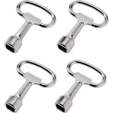 Placards à clés 4pcs 13x8x8mm Armoire Électrique Clé Clé de Valve de Carré Clé à Douille en Alliage de Zinc pour Compteur d'eau à Gaz
