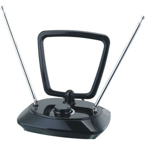 Antena de TV de interior con cable coaxial de 1,8 m, 5G, DVB-T/T2, compatible con RED.