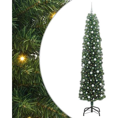 Árbol de Navidad artificial Verde 240 cm PVC, Acero y Plástico vidaXL