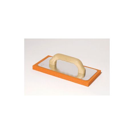 FRATTONE SPUGNA ARANCIO C/MANICO LEGNO 100X240MM