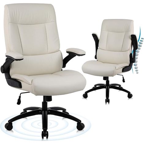 Chaise de bureau Youhauchair (beige capacité de charge de 200 kg adaptée aux personnes de forte corpulence)
Un fauteuil de direction doté d'un revêtement en similicuir (PU), d'un design ergonomique (1/5)