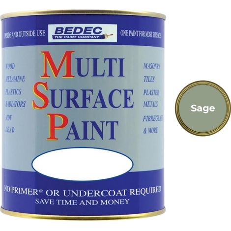 Bedec Multi Surface Paint - Matt - Sage - 750ml