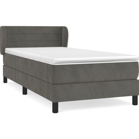 Maison Exclusive - Boxspringbett mit Matratze Dunkelgrau 80x200 c (1/5)