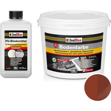 IsolBau 2K Pintura de resina para suelos para hormigón Bodenbeschichtung 4 kg Rústico (1/5)