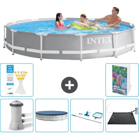 Prism Frame Pool Rund - 366x76 cm - 7-teilig S241