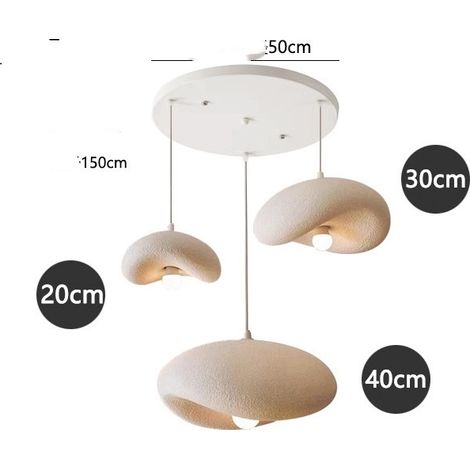 Lustre Suspension Blanche Lustre Réglable En Hauteur Conviente Pour Salle À Manger Salon Chambre À Coucher 12W (1/5)