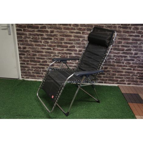 Fauteuil pivotant relax pour extérieur – MOVIDA - Noir (1/3)