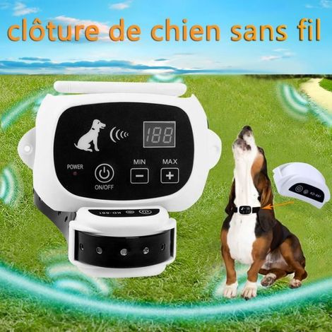 clôture de chien sans fil, émetteur à télécommande de rayon de 500M + récepteur imperméable électrique de formation (1/4)