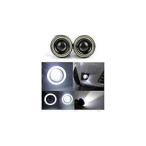 2 Stück 6,4 cm Hochleistungs-Universalscheinwerfer – LED-Ring „Angel Eye“, Nebelscheinwerfer, Tagfahrlicht. Weiß (1/5)