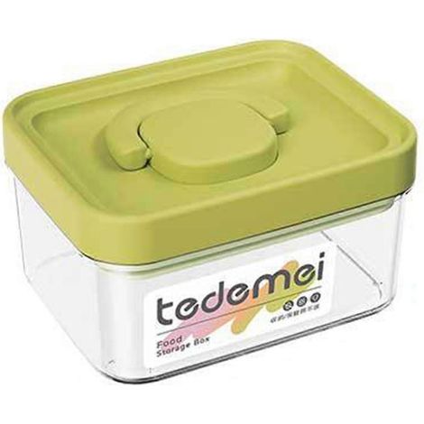 Boîtes de rangement empilables pratiques et multifonctionnelles pour la cuisine, avec couvercles hermétiques, pour une organisation optimale du réfrigérateur et des tiroirs (rose). (1/5)