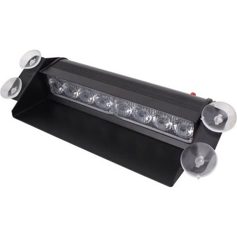 Gyrophare voiture 8W 800LM 8-LED Jaune Lumière 3-Modes Angle Réglable Stroboscope Flash Dash Lampe d'Urgence d'avertissement avec (1/4)