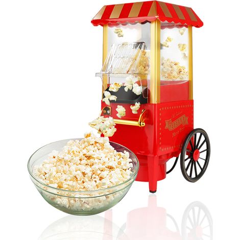 Machine à Popcorn Sans Huile 1200W Rouge (1/5)