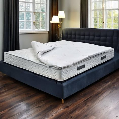 Surmatelas Simple Scorpio, Ensemble Housse de Matelas avec Oreiller, surmatelas en Mousse à mémoire de Forme, hypoallergénique et Respirant, 90x190xh5 cm (1/5)