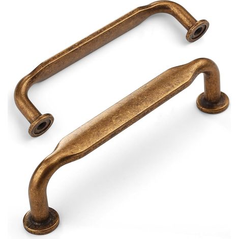 Stück Retro-Küchenschrankgriffe in Bronze, 128 mm, Möbelgriffe aus Zinklegierung mit Schrauben, für Büros, Schubladen, Schränke, Kommoden