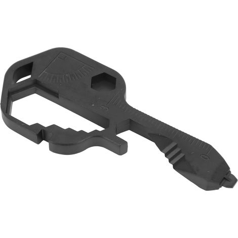 Tournevis multifonctionnel portable 24 en 1, porte-clés, ouvre-bouteille, noir (1/5)