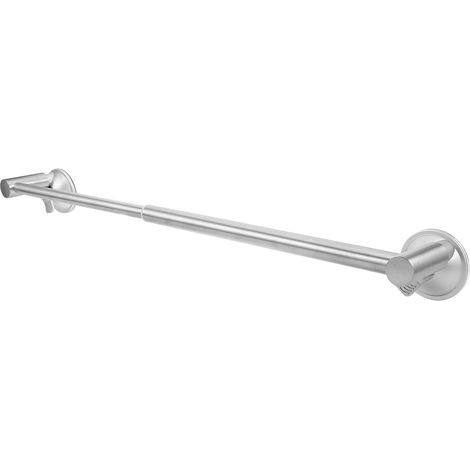 Porte-serviettes extensible en acier inoxydable avec ventouse auto-adh (1/5)