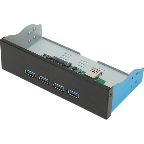 Panneau avant USB 3.1 Gen 2 5,25 pouces - 4 ports Type A 10 Gbps, Plug & Play pour PC et tablette