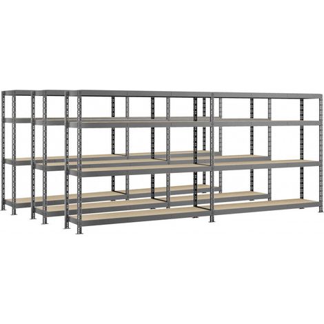 MODULO STORAGE Lot de 3 étagères double Rack MODULÖ - 290 x 50 cm - 8 plateaux (1/3)