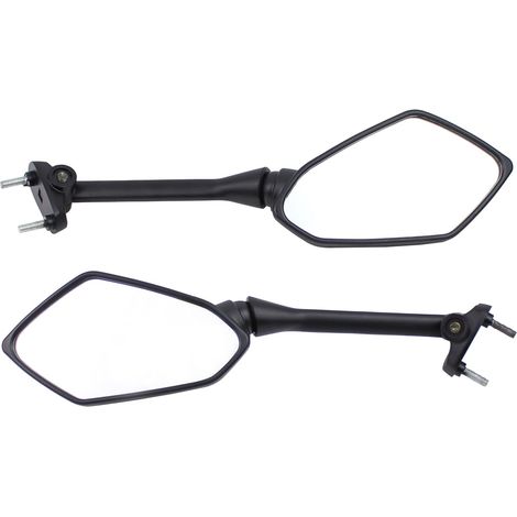Rückspiegel, Seitenspiegel, Motorradspiegel, Verkleidungsspiegel, Lenkerspiegel, schwarz, vorne links und rechts für Kawasaki ER6F ER6N ER 6F ER 6N ER-6F ER-6N ABS 2009-2011 (1/5)