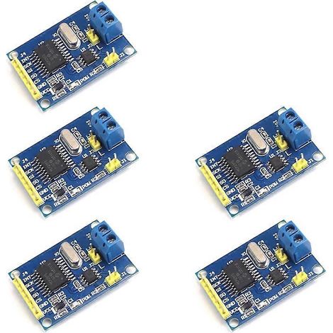 Konvolut von 5 CAN-Bus-MCP2515-Modulen mit TJA1050-SPI-Schnittstelle für Raspberry Pi, STM32, industrielle Steuerung, OBD2-Automobildiagnose. (1/5)